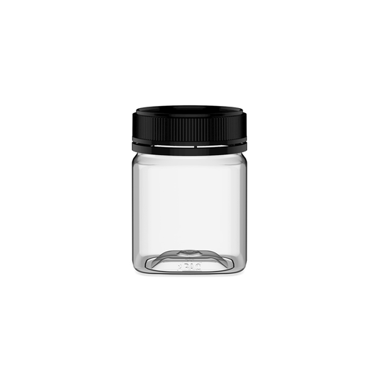 250gm Square Clear PET Jar T57
