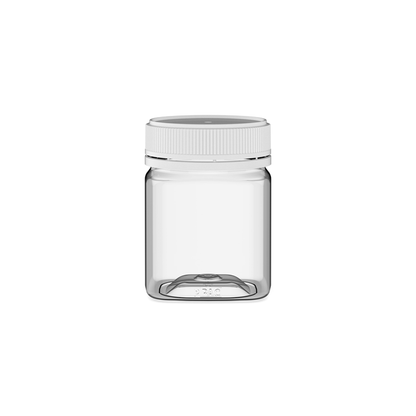 250gm Square Clear PET Jar T57