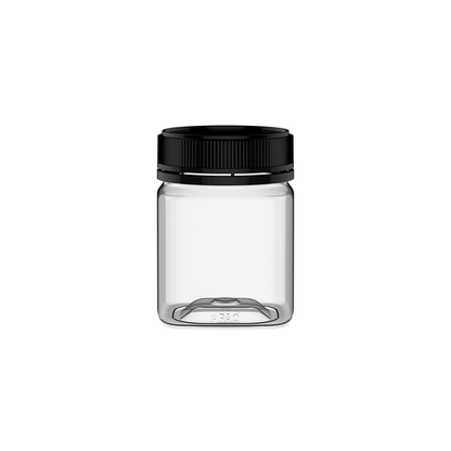 250gm Square Clear PET Jar T57