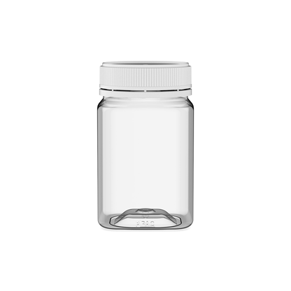 400ml Square Clear PET Jar T60