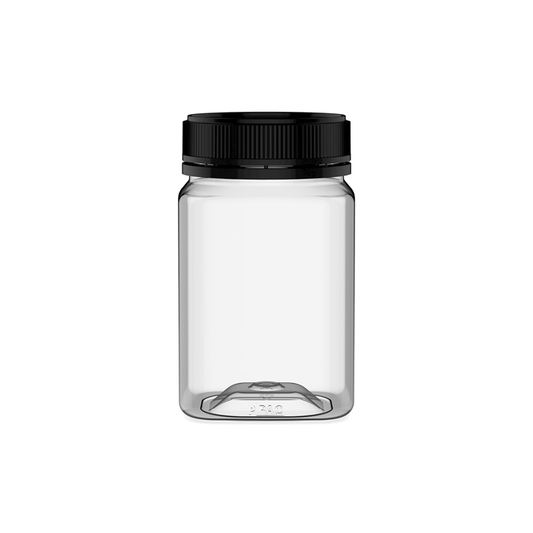 400ml Square Clear PET Jar T60